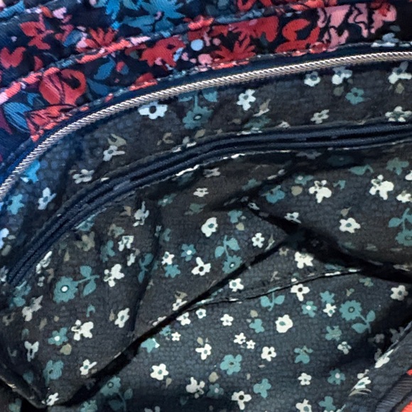 Vera Bradley Red and Blue Floral Tote - Picture 2 of 4